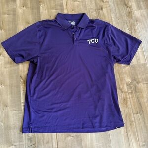 Texas Christian University Polo Shirt Under Armour XL Loose Purple College Sport